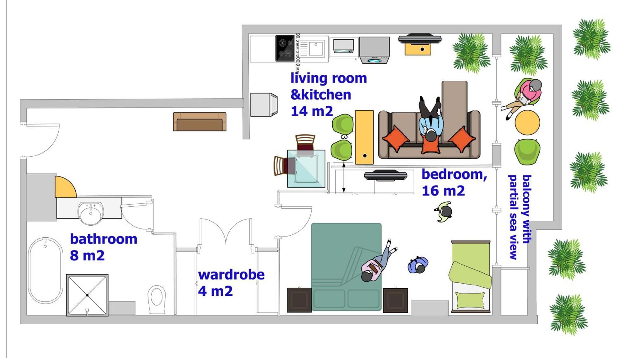 Karon Hill Family Apart 72 M2 Seaview מראה חיצוני תמונה